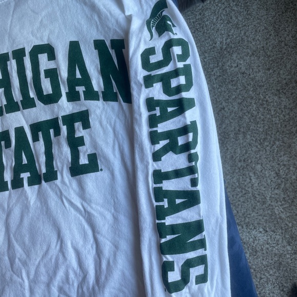 MSU Spartans White Long Sleeve T-shirt Small - Picture 4 of 8